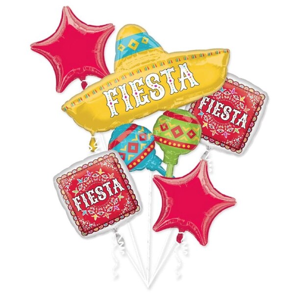 Fiesta Picado De Papel Balloon Bouquet