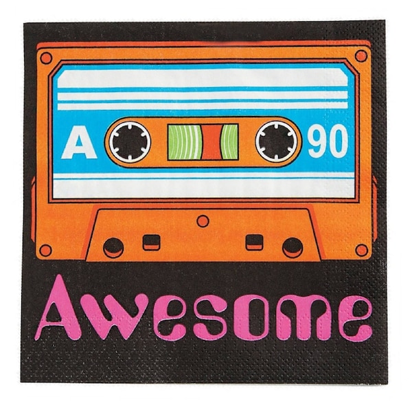 80's Large Napkins / Serviettes (Pack of 16)