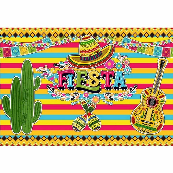 Fiesta Large Printed Fabric Backdrop