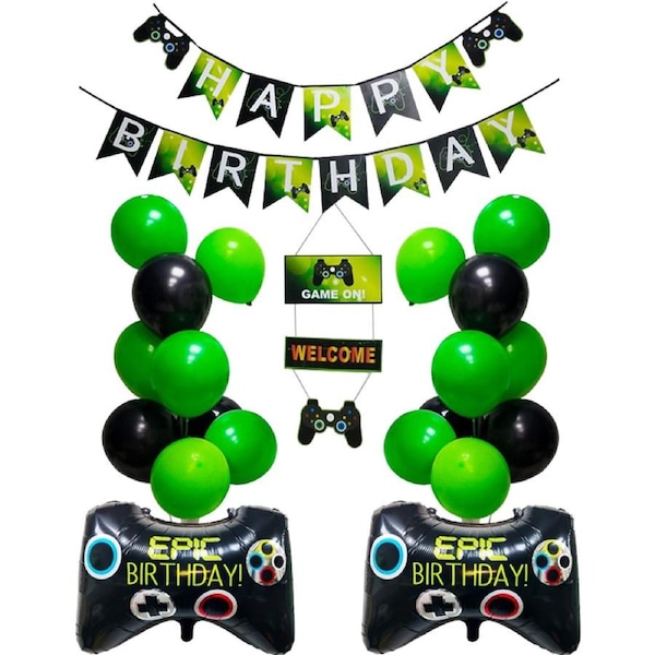 Happy Birthday Gamer Party Balloon Decorating Kit