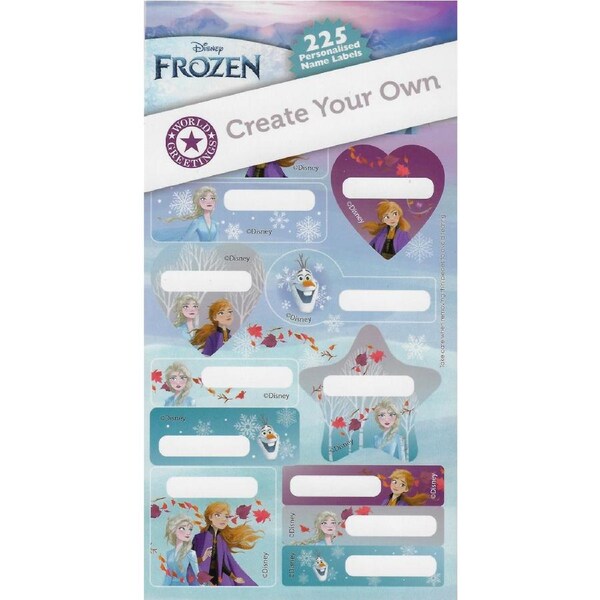 Frozen Create Your Own Name Labels Sticker Book (15 Sheets)
