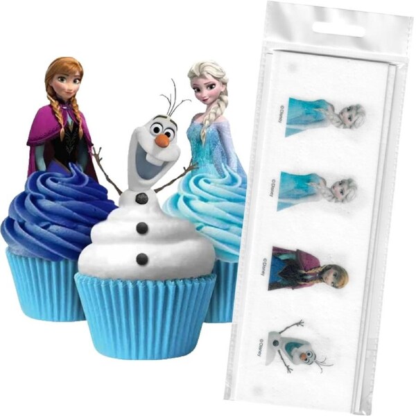 Frozen Edible Wafer Cupcake Toppers (Pack of 16)
