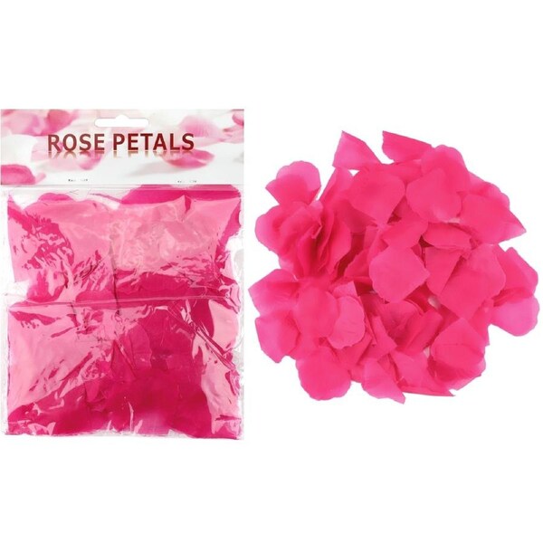 Hot Pink Fabric Rose Petals