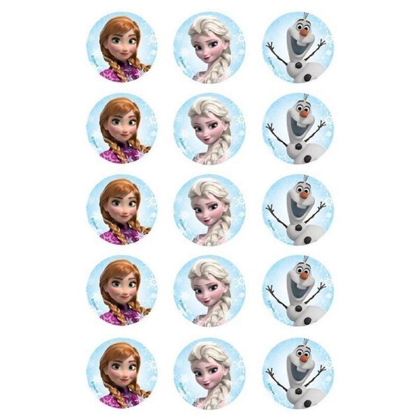 Frozen Edible Cupcake Decorations (Pack of 15)