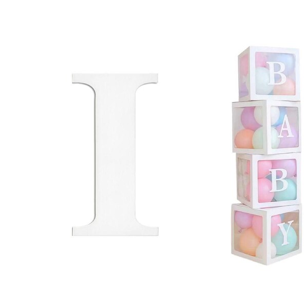 White Cardboard Letter I (Pack of 2)