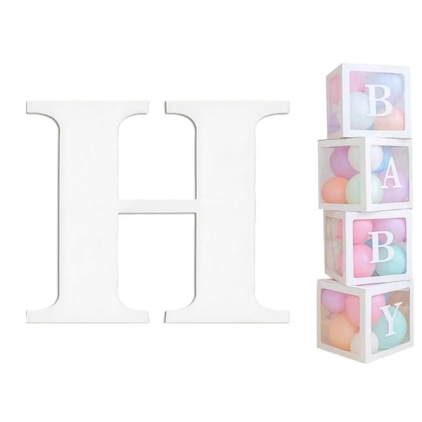 White Cardboard Letter H (Pack of 2)