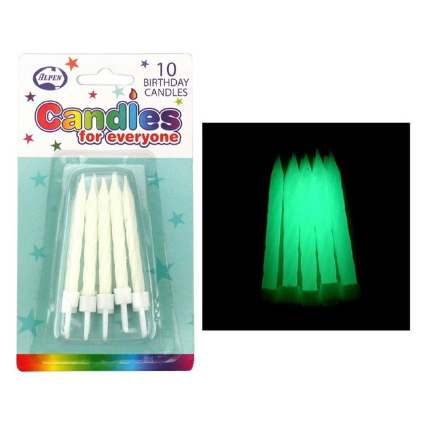 Glow in the Dark Candles (Pack of 10)