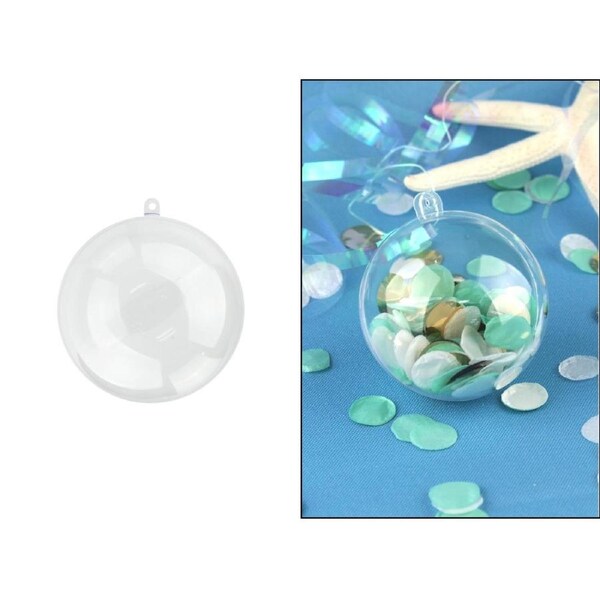 Clear Plastic Fillable Bauble 6cm