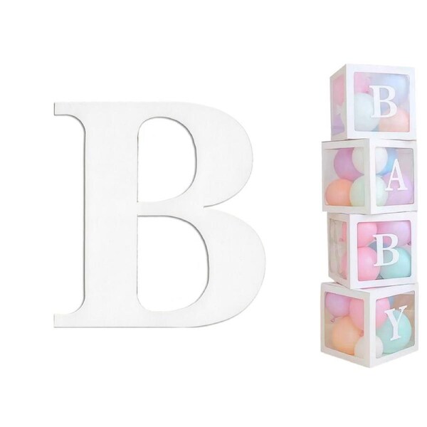 White Cardboard Letter B (Pack of 2)