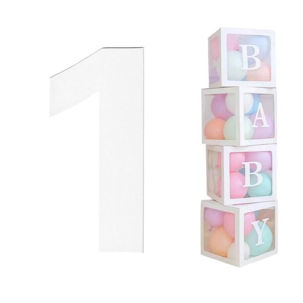 White Cardboard Number 1 (Pack of 2)