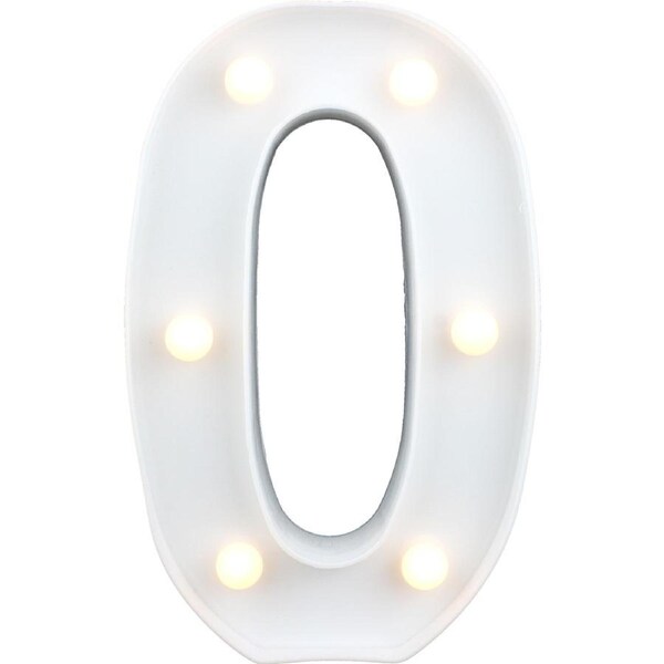LED Light Up Number 0 White