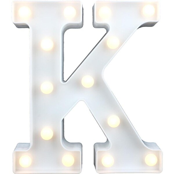 LED Light Up Letter K White