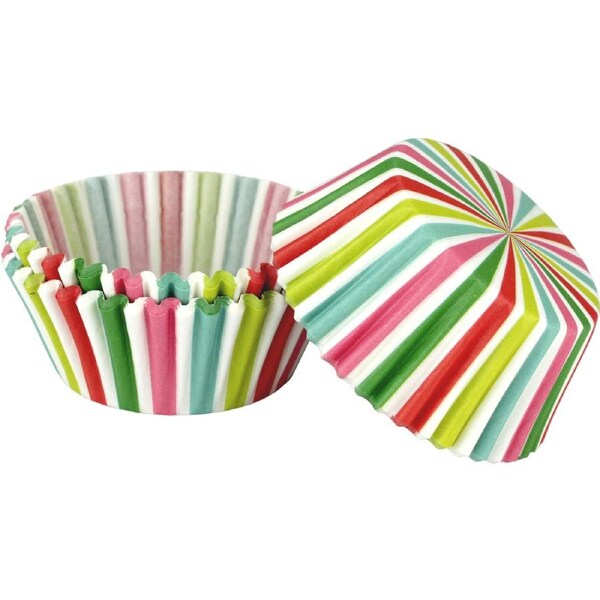 Rainbow Stripe Baking Cups (Pack of 75)