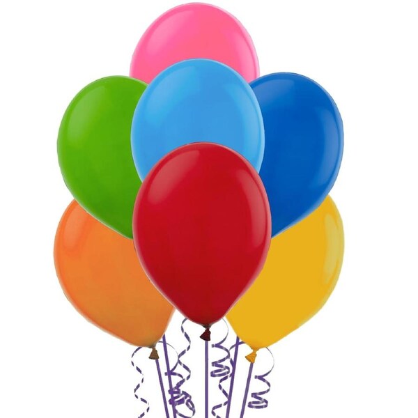 Coloured Assorted Balloons (Pack of 50)