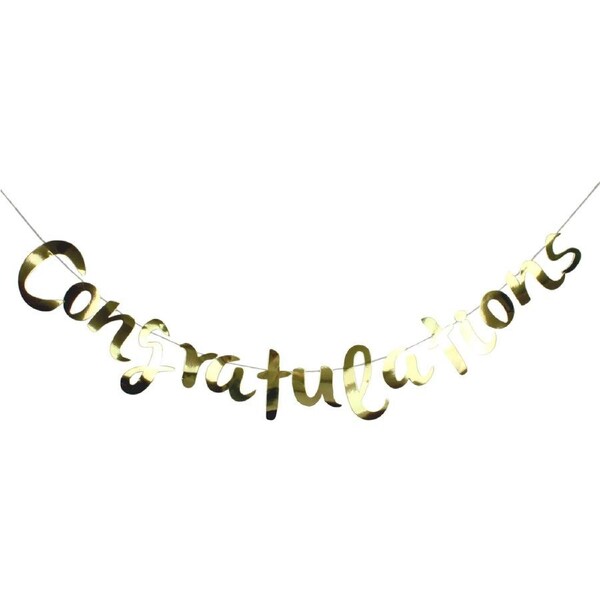 Congratulations Gold Letter Banner 1.5m