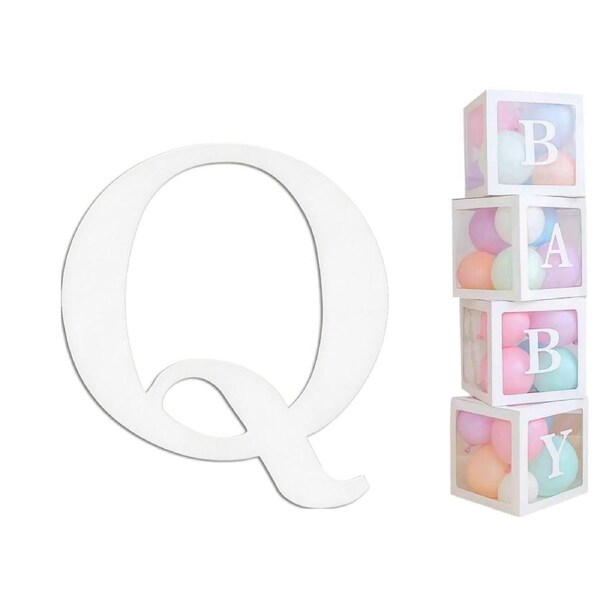 White Cardboard Letter Q (Pack of 2)