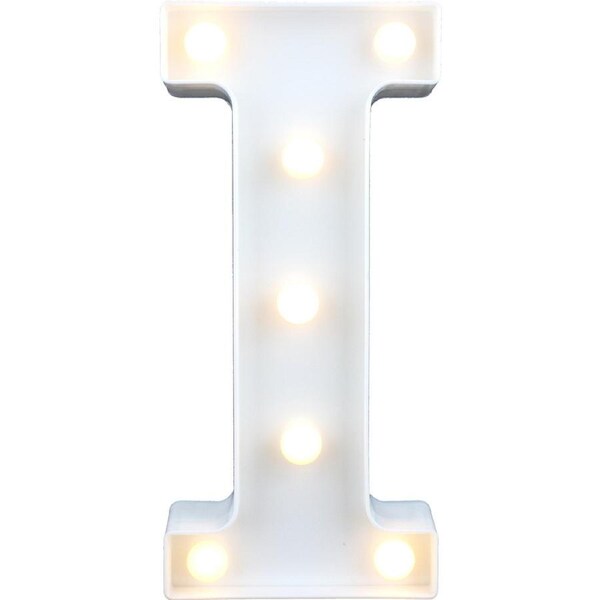 LED Light Up Letter I White