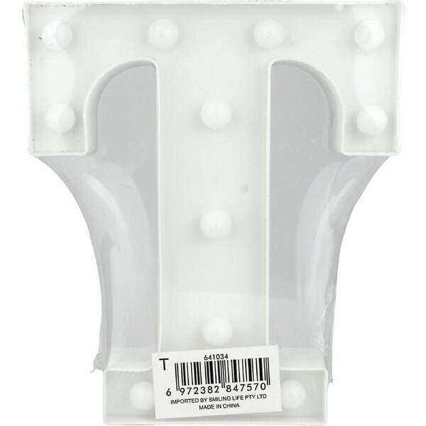 LED Light Up Letter T White
