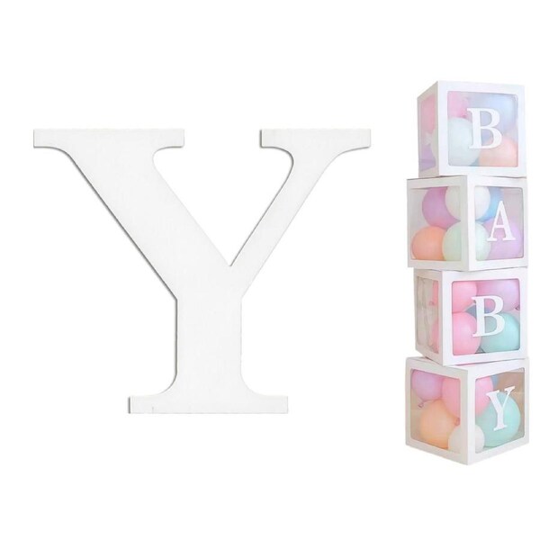 White Cardboard Letter Y (Pack of 2)