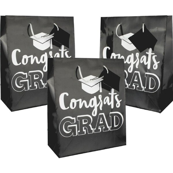 Congrats Grad Gift Bags 22cm (Pack of 12)