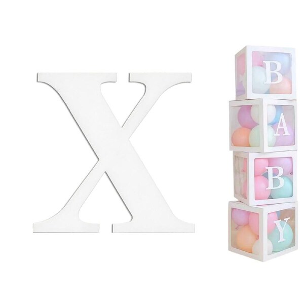White Cardboard Letter X (Pack of 2)
