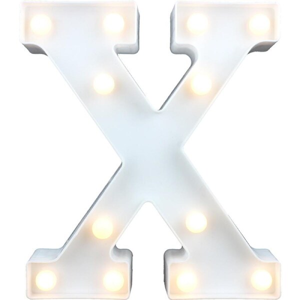 LED Light Up Letter X White