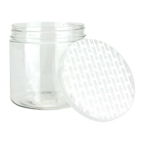 Clear Plastic Round Screw Top Jar 350ml