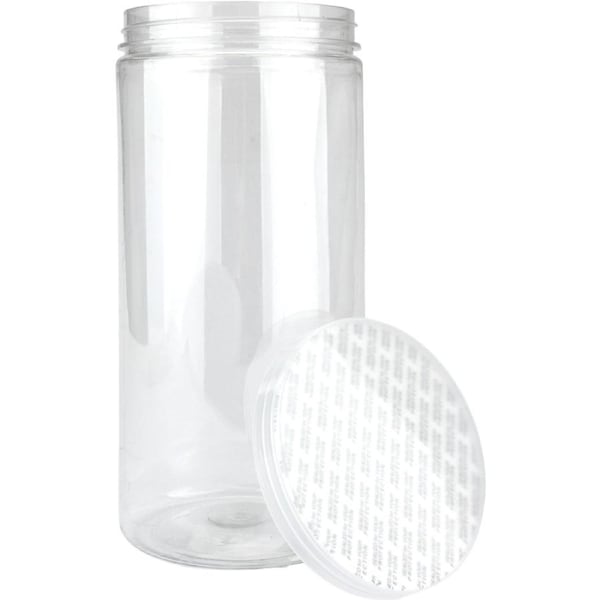 Clear Plastic Round Screw Top Jar 935ml