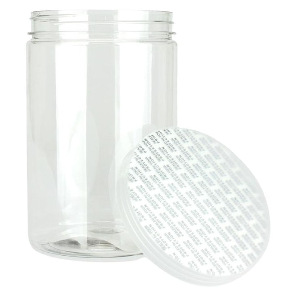 Clear Plastic Round Screw Top Jar 650ml