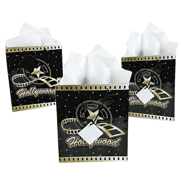 Hollywood Paper Gift Bags (Pack of 12)