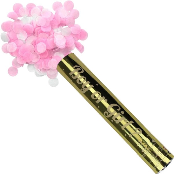 Pink Gender Reveal Confetti Twist Popper