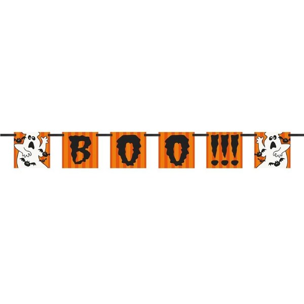 Boo Ghost and Bat Pennant Banner