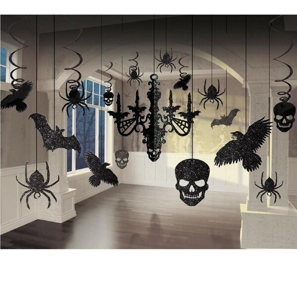 Halloween Glitter Chandelier Decorating Kit