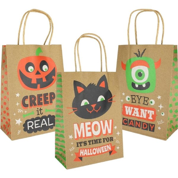 Halloween Character Paper Gift Bags (Pack of 8)