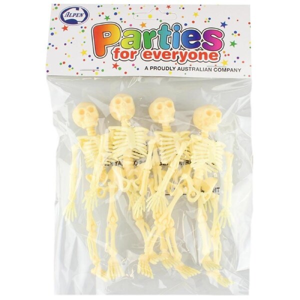 Small Plastic Skeletons (Pack of 4)