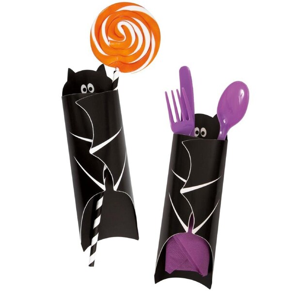 Bat Candy and Cutlery Wrappers (Pack of 8)