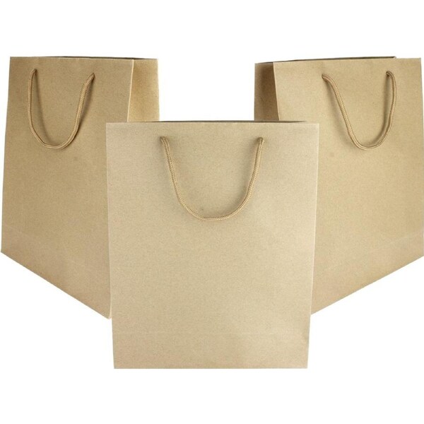 Brown Kraft Paper Gift Bags 32cm x 26cm x 10cm (Pack of 12)