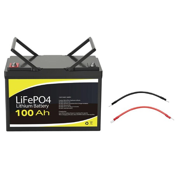 12V 100Ah Lithium Battery + 0.3m 6AWG Battery Cable