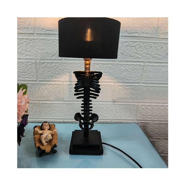Skeleton Table Lamp, Creative Vintage Skull Desk Lamp for Home Decor