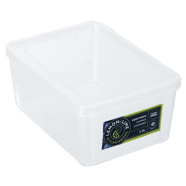 Keep Fresh Clear Stackable Plastic Food Container 1.5L
