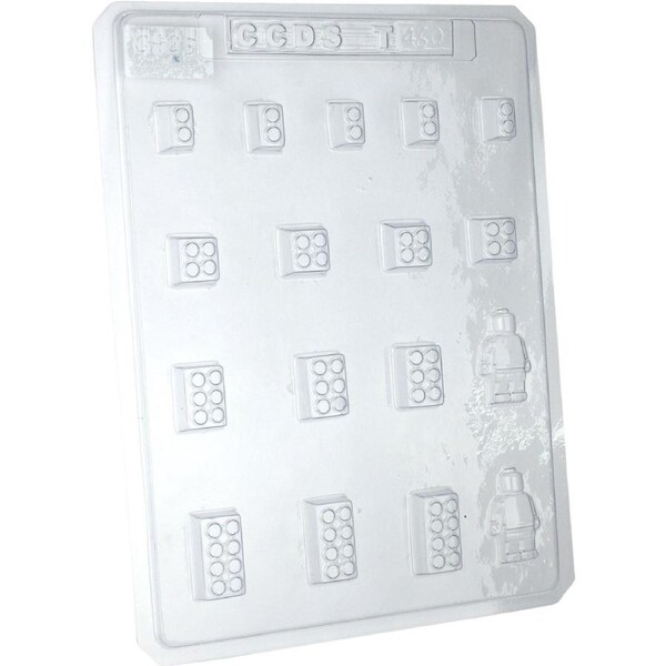 Building Block Plastic Chocolate Moulds (1 Sheet)