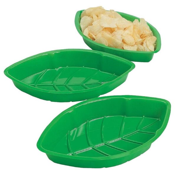 Plastic Palm Leaf Trays (Pack of 12)