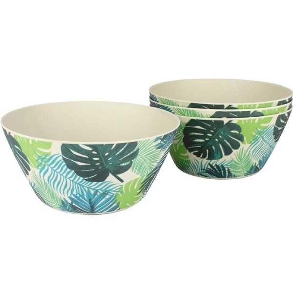 Frankie & Me Tropical Bamboo Fibre Bowls 14cm (Set of 4)