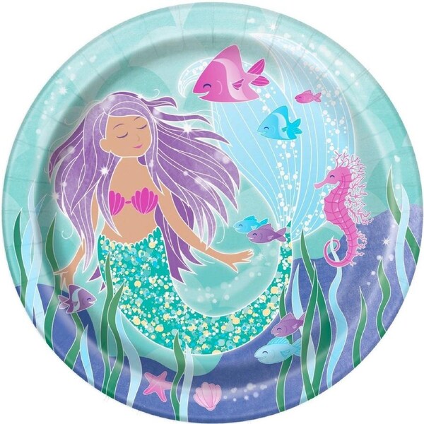 Mermaid Large Paper Plates (Pack of 8)