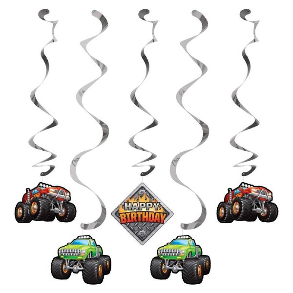 Monster Truck Rally Hanging Decorations
