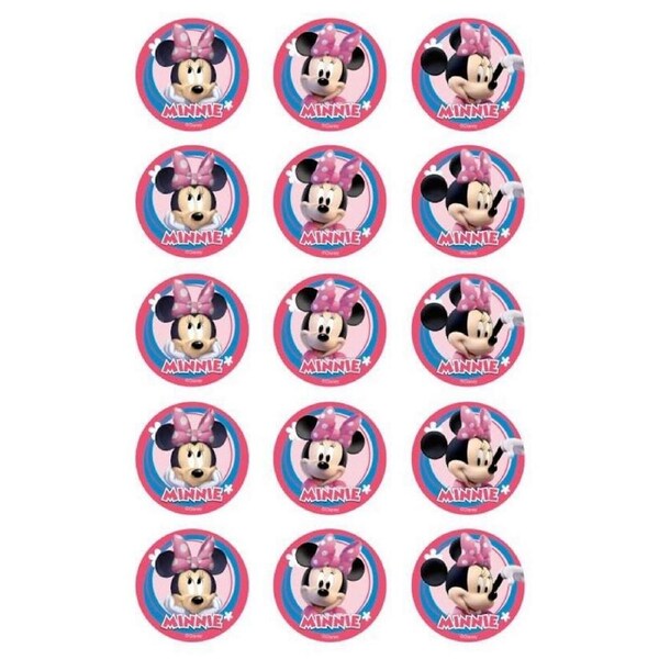 Minnie Mouse Edible Cupcake Decorations (Pack of 15)