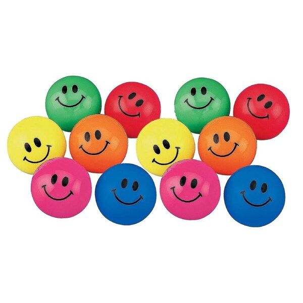 Colourful Mini Bounce Balls (Pack of 12)