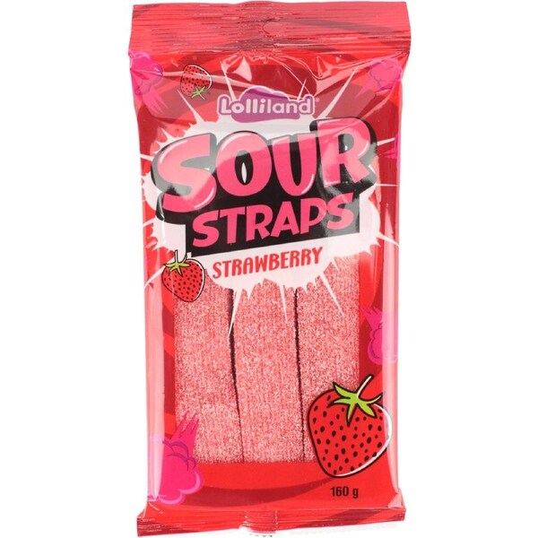 Strawberry Sour Straps (160g Pack)