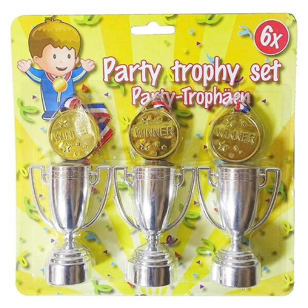 Trophy and Medal Set (6 Pieces)