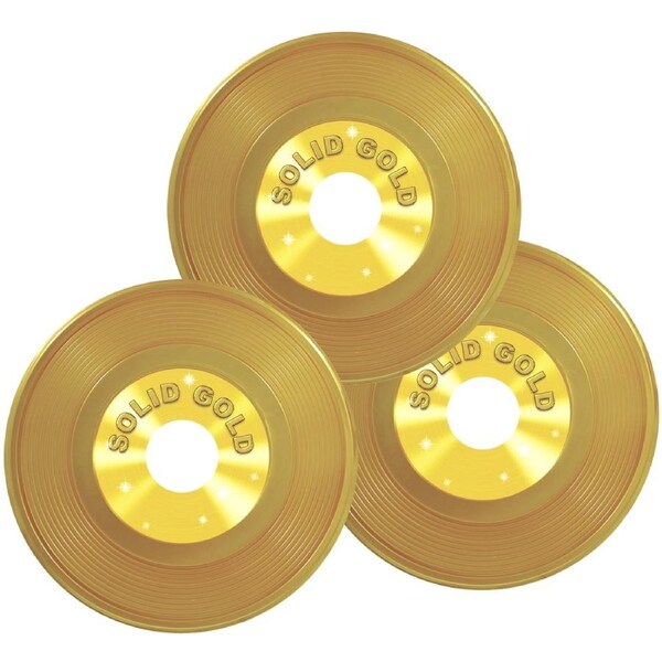 Solid Gold Plastic Records (Pack of 3)